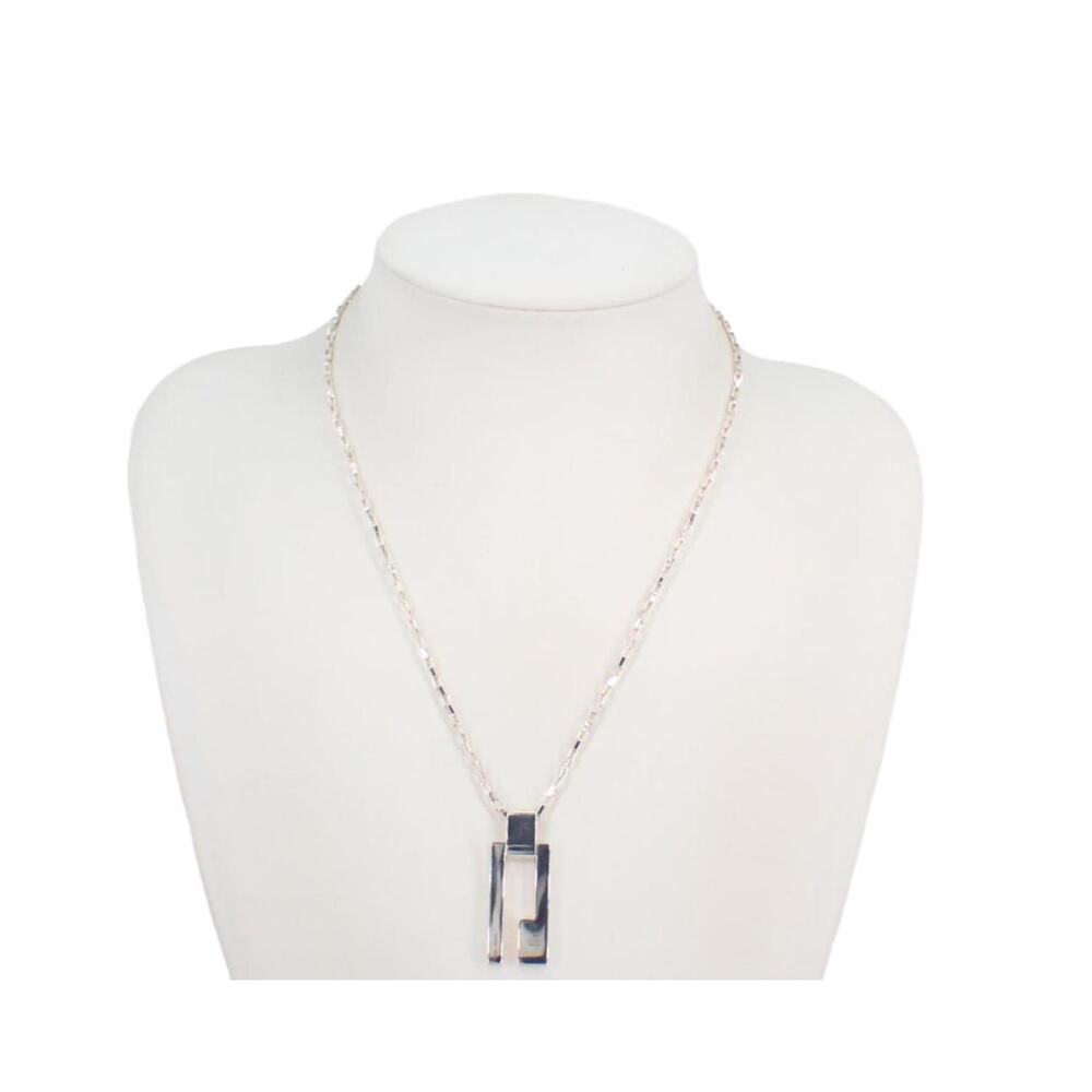 Gucci G plate Silver necklace Pendant SV925 Silver - Picture 3 of 4